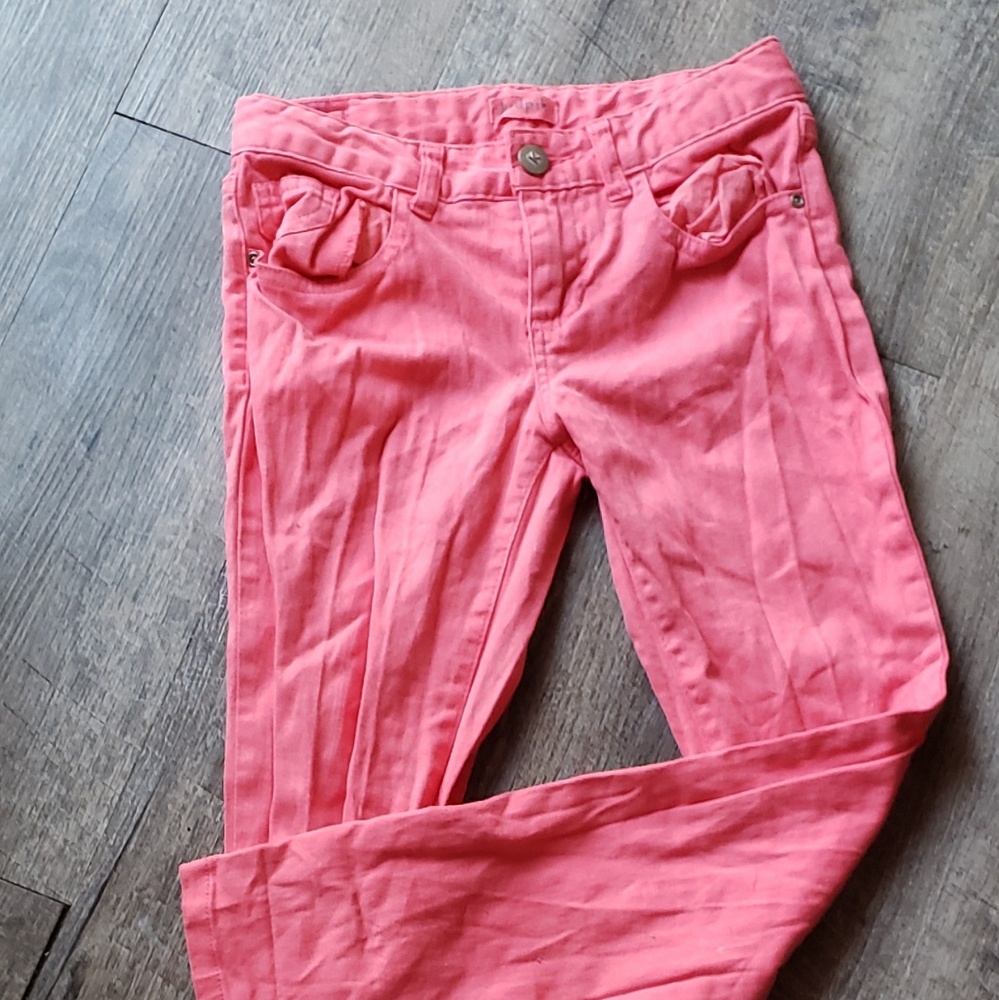 Coral skinny jeans girls size 8